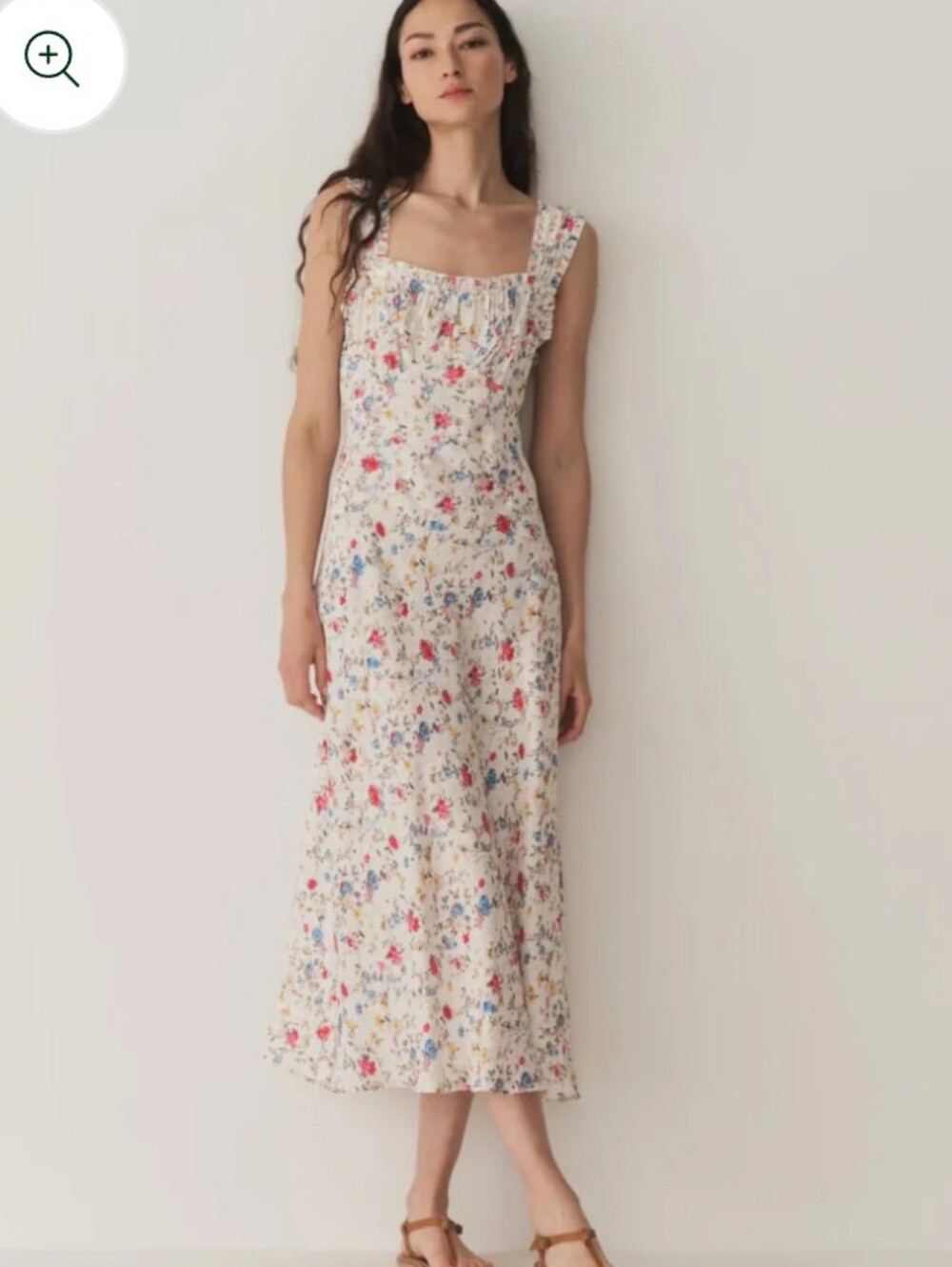 NWT DÔEN Ascella Dress in "Blanc Flowering Meadow" Midi Dress - Picture 13 of 15